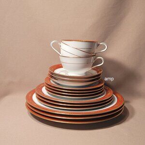 Noritake Goldhill 6613 (Lot of) 3 Place Settings + Extra Bread Plate EXCELLENT!